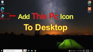 This Pc/My computer Desktop Icons missing. Add windows 10 desktop icon shortcuts.