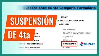 Como sacar Suspensión de Cuarta Categoría 2024 | Suspensión de 4ta