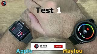 Apple Watch and Haylou Solar Ls05 Heart Rate Comparison Test