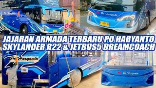 JAJARAN ARMADA TERBARU PO HARYANTO ADA SR3 SKYLANDER JB5 DREAMCOACH ! HUNTING BUS KARAWANG BARAT