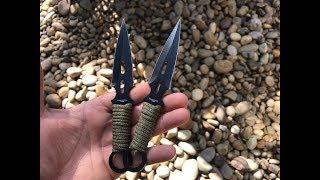 Kunai 12 Set Throwing Knives / Perfect Point / Review / Cheap  ( Link In Description )