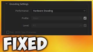 How To Enable Hardware Encoding in Adobe Premiere Pro
