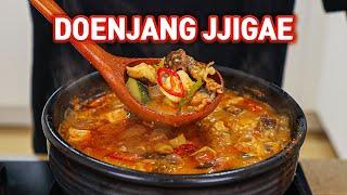 Making The Ultimate Korean Comfort Food Doenjang Jjigae, Soybean Paste Stew With Beef Brisket