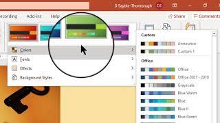 How to Change a Theme and its Variants in PowerPoint 2019 & 365
