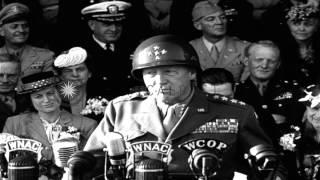 General George S Patton talks about excellent job done by The Third Army during W...HD Stock Footage