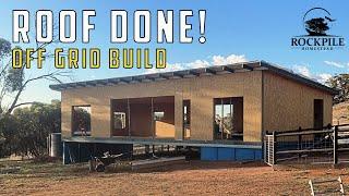 SIPs panel roof in 3 days | Couple build off grid house