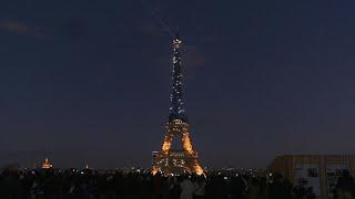 Paris shines Ukranian flag colours on Eiffel Tower | AFP