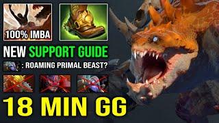 How to Play Primal Beast as a Support Roaming | 18Min GG Trample Stomping NEW 7.31 Boots Dota 2
