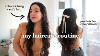 MY HAIRCARE ROUTINE FOR LONG + HEALTHY HAIR‍️ (grow your hair faster & repair damaged hair)