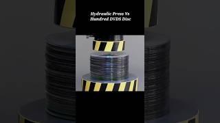 Hydraulic Press Vs 100 Dvd's discs  #hydraulicpress #shortsfeed #shorts