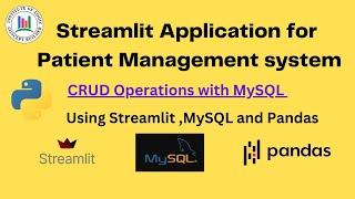 Streamlit Application | Streamlit MySQL Database | Python MySQL Database Management System