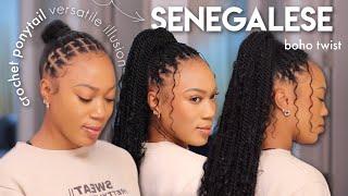 Versatile Illusion Crochet Boho Senegalese Twist | Hot Braids x ForeverCryssy