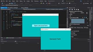 open new form using button in visual studio windows form application 2019 | button to open new form