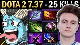 Queen of Pain Gameplay Miracle with 25 Kills and 1000 GPM - Dota 2 7.37