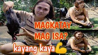 Magkatay ng manok mag-isa? Kayang kaya |Flower Dhalz