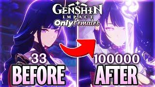 I Spent 24 Hours To Build Raiden Shogun on My Females Only Account! (Genshin Impact Females Only)