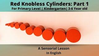 Build Visual Senses using Red Knobless Cylinders: Part 1 - A Sensorial Lesson | Primary Level