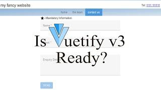 Is Vuetify 3 ready for production?