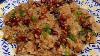 古早味生炒糯米饭软糯可口，家常的做法，一点也不难️‼️Ancient style fried glutinous rice  Soft and glutinous and delicious️