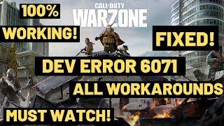 Call Of Duty Warzone Dev Error 6071 Fixed | 6065 , 6036 Keeps Crashing On Startup FIXED