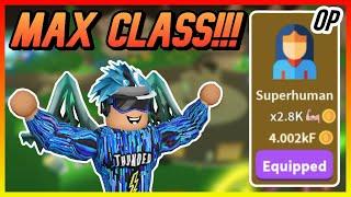 I GOT THE MAX CLASS!!! (Superhuman) - Saber Simulator