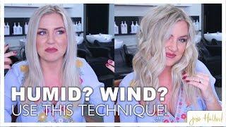 The Perfect Hair Curls for Wind & Humidity! || Textured Tousled Waves Hair Tutorial  || Jess Hallock