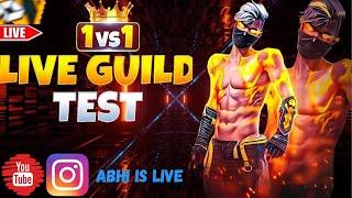 FREE FIRE LIVE GUILD TEST CUSTOM ROOM | FF LIVE GUILD TEST | ROAD TO 4k SUBS |