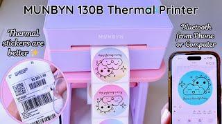 Easy Stickers and Labels w/ Thermal Printer Munbyn 130B | Create & Print Stickers for Small Business