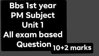 Lesson 1 Principle of Management/ Bbs 1st year / All exam based .