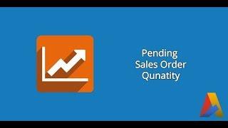 Pending Sales Order Quantity on Product in Odoo v12