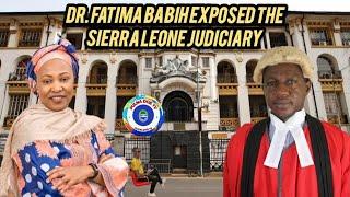 Dr. Fatima Babih exposed the judiciary system in Sierra Leone live interview.