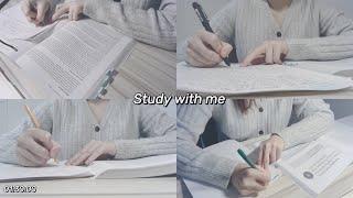 2hr Study With Me  (no music)｜background noise｜和我一起学习吧｜白噪音｜实时学习陪伴视频｜study ASMR｜一緒に勉強しよう! 勉強風景