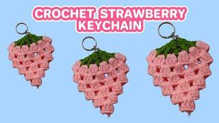 Crochet Strawberry Keychain | Easy Crochet | How to Crochet