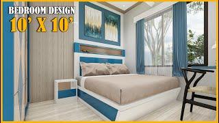 Bedroom Interior Design | 10 x 10 feet  #bedroomdesign #interiordesign #bedroomdecor