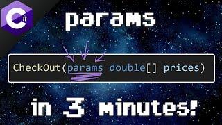 C# params keyword ️