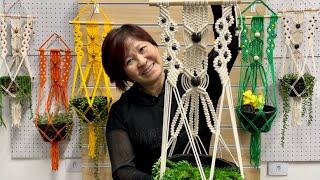 MACRAME PLANT HANGER | ALTERNATING HALF HITCH KNOT | DOUBLE HALF HITCH KNOT | TUTORIAL STEP BY STEP