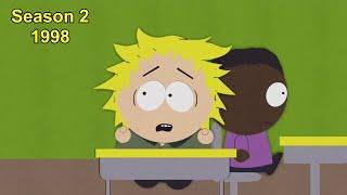 The evolution of Tweek Tweak's voice (South Park season 2-24)