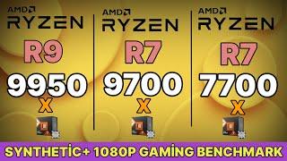 R9 9950X VS  VS İ9 14900K R7 9700X VS R7 7700X AMD Ryzen 9000 series Zen5 9950x