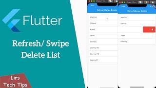 Flutter: Refresh/ Swipe Delete List