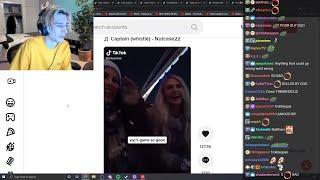 xQc makes m0xyy laugh with his old clip open a conversation to 2 girl (Classic)