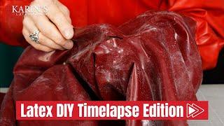 So repariert man ein Loch in einem Latexhemd, How to repair a hole in a latex shirt (Zeitraffer)