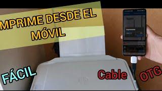 Imprimir desde el celular móvil android con cable otg sin wifi bluetooth nfc o computadora  2021