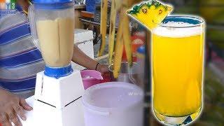 PINEAPPLE JUICE MAKING | HEALTHY STREET DRINKS IN INDIA