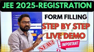 JEE 2025 | Registration | Application Filling -step by step -Live  demo | JEE Mains-2025 session-1