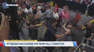 Charges filed against man who disrupted Trump’s Johnstown rally