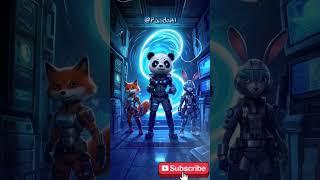 Panda and space !! #shorts #panda #ai