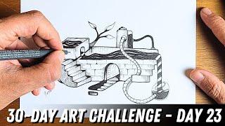 Day 23 - Freehand Drawing Time-lapse | 30 videos in 30 days challenge