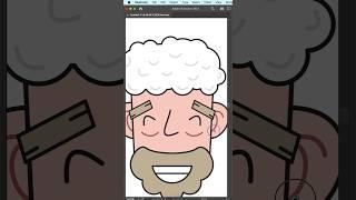 How to make Cartoon Avatar #illustrator #youtubeshorts #shorts