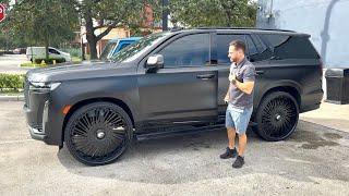 Matte Black 2024 Cadillac Escalade on 30" Forgiato Wheels by Coast 2 Coast Customs