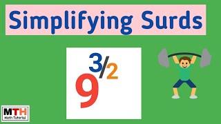 How to simplify 9^3/2 | simplifying surds